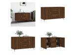 Vidaxl Credenza Look Rovere Marrone 100X36X60 Cm Materiale A Base Di Legno - Credenza - Credenza - Armadio - Armadio Contenitore