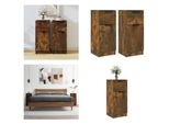 Vidaxl Credenze 2 Pz. Rovere Affumicato 30X30X70 Cm - Credenza - Credenza - Credenza - Credenza - Credenza
