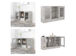 Vidaxl Vetrina Grigio Cemento 120X30,5X70 Cm Materiale A Base Di Legno - Vetrina - Vetrine - Vetrinetta - Vetrinetta - Vetrinette