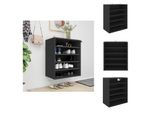Vidaxl Scarpiera Nera 60X35X70 Cm In Legno - Scarpiere & Armadietti