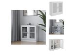 Vidaxl Vetrina Bianca 82,5X30,5X80 Cm In Legno - Librerie E Scaffalature