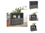 Vidaxl Credenza Hamar Grigio Scuro 85X35X80 Cm Pino Massiccio - Credenze