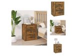 Vidaxl Comodino Rovere Fumé 50X36X60 Cm Materiale A Base Di Legno - Comodini