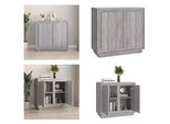 Vidaxl Credenza Grigio Sonoma 80X34X75 Cm Materiale A Base Di Legno - Credenza - Credenza - Armadio - Armadio Portaoggetti