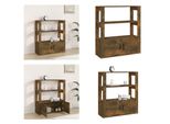 Vidaxl Credenza In Rovere Fumé 80X30X90 Cm In Legno - Credenza - Credenza - Armadio - Armadio Portaoggetti