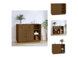Vidaxl Credenza Marrone Miele 98,5X40X75 Cm In Legno Di Pino Massiccio - Credenze