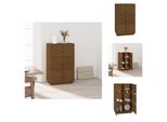 Vidaxl Credenza Marrone Miele 67X40X108,5 Cm In Legno Di Pino Massiccio - Credenze