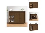 Vidaxl Credenza Marrone Miele 100X35X74 Cm In Legno Di Pino Massiccio - Credenze