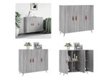 Vidaxl Credenza Grigio Sonoma 90X34X80 Cm Materiale A Base Di Legno - Credenza - Credenza - Armadio - Armadio Portaoggetti