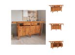 Vidaxl Banco Da Lavoro Con Cassetti Morse 192X62X83 Cm In Legno Di Acacia - Banchi Da Lavoro