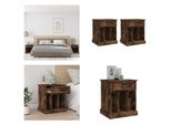 Vidaxl Comodini 2 Pz. Rovere Fumé 43X36X50 Cm - Comodini - Armadi - Armadio - Comodino