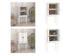 Vidaxl Credenza Bianca 60X40X120 Cm In Pino Massiccio - Credenza - Credenze - Credenza In Legno - Armadio