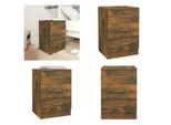 Vidaxl Comodino In Rovere Affumicato 38X35X56 Cm Materiale A Base Di Legno - Comodino - Comodini - Armadio - Mobile Da Letto