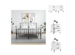 Vidaxl Comodini 2 Pz. Bianco Lucido 40X35X47,5 Cm Materiale A Base Di Legno - Comodini