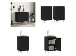 Vidaxl Credenze 2 Pezzi Nero 40X35X70 Cm In Legno - Credenza - Credenza - Armadio - Armadio Portaoggetti