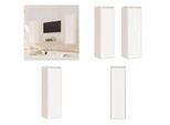 Vidaxl Armadi A Muro 2 Pz. Bianco 30X30X100 Cm Pino Massiccio - Armadio A Muro - Armadi A Muro - Armadio A Muro - Armadio Tv A Muro