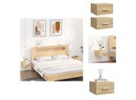 Vidaxl Comodini A Parete 2 Pezzi Rovere Sonoma 35X35X20 Cm - Comodini