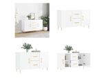 Vidaxl Credenza Bianca Lucida 100X36X60 Cm In Legno - Credenza - Credenza - Armadio - Armadio Portaoggetti