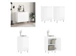 Vidaxl Credenze 2 Pz. Bianco Lucido 40X35X70 Cm Materiale A Base Di Legno - Credenza - Credenza - Armadio - Armadio Portaoggetti