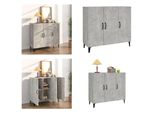 Vidaxl Credenza Grigio Cemento 90X34X80 Cm In Legno - Credenza - Credenza - Armadio - Armadio Portaoggetti
