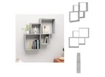 Vidaxl Scaffale A Cubo In Cemento Grigio 80X15X78,5 Cm Materiale A Base Di Legno - Mensole A Muro