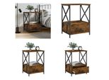 Vidaxl Comodino In Rovere Affumicato 50X41X65 Cm Materiale A Base Di Legno - Comodino - Comodini - Armadio - Mobile Da Letto