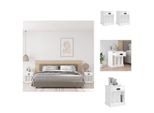 Vidaxl Comodini 2 Pz. Bianco Lucido 43X36X50 Cm - Comodini