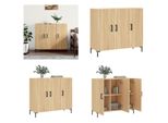 Vidaxl Credenza Rovere Sonoma 90X34X80 Cm In Legno - Credenza - Credenze - Armadio - Armadio Portaoggetti