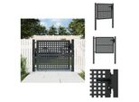Vidaxl Cancello Da Giardino Antracite 105X125 Cm In Acciaio - Cancelli Da Giardino