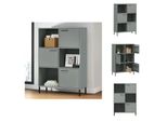 Vidaxl Libreria Oslo Con Gambe In Metallo Grigio 90X35X128,5Cm In Legno Massiccio - Librerie & Librerie