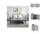 Vidaxl Comodini 2 Pz. Grigio Cemento 40X40X50 Cm Materiale A Base Di Legno - Comodini