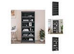 Vidaxl Libreria Grigia 80X35X183 Cm In Legno Di Pino Massiccio - Librerie E Scaffalature