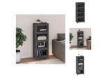 Vidaxl Libreria Grigia 50X35X125,5 Cm In Legno Di Pino Massiccio - Librerie E Scaffali