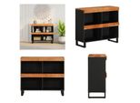 Vidaxl Tavolino 85X33X75 Cm In Legno Massiccio Di Acacia - Comodino - Comodini - Mobile Da Letto - Comodini