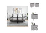 Vidaxl Comodini 2 Pz. Grigio Sonoma 40X35X50 Cm Materiale A Base Di Legno - Comodini
