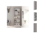 Vidaxl Libreria 5 Scomparti Grigio Cemento 60X24X175 Cm Materiale Legno - Librerie & Librerie