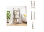 Vidaxl Scaffale A Muro A 4 Ripiani Marrone Chiaro E Nero 56X35X140 Cm - Librerie E Scaffalature