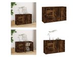 Vidaxl Credenza In Rovere Affumicato 100X33X59,5 Cm - Credenza - Credenze - Armadio - Armadio Portaoggetti
