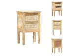 Vidaxl Comodino Dipinto A Mano 40×30×60 Cm Legno Massiccio Di Mango - Comodini