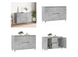 Vidaxl Credenza Grigio Cemento 104X35X70 Cm Materiale A Base Di Legno - Credenza - Credenze - Cassettiera - Credenza