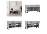 Vidaxl Panca Per Scarpe In Cemento Grigio 102X35X55 Cm In Legno - Panca Per Scarpe - Panca Per Scarpe - Panca Con Spazio Di Archiviazione - Portascarpe