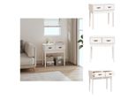 Vidaxl Tavolino Bianco 76,5X40X75 Cm In Legno Di Pino Massiccio - Tavolini