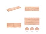 Vidaxl Mensola A Muro Marrone Chiaro 160X50X(2 6) Cm In Legno Massiccio Trattato Con Rovere - Mensola A Muro - Mensola A Muro - Mensola Da Appendere