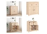 Vidaxl Credenza 70X35X80 Cm In Pino Massiccio - Credenza - Credenza - Armadio - Armadio Laterale