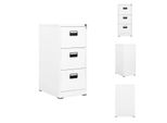 Vidaxl Armadio Per Archiviazione Bianco 46X62X102,5 Cm In Acciaio - Armadi Per Archiviazione
