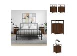 Vidaxl Comodini 2 Pz. Materiale In Legno Effetto Rovere Marrone 40X42X60 Cm - Comodini