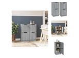 Vidaxl Credenze 2 Pz. Grigio Sonoma 30X30X70 Cm Materiale A Base Di Legno - Credenze