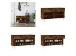 Vidaxl Panca Per Scarpe In Rovere Fumé 102X35X55 Cm - Panca Per Scarpe - Panca Per Scarpe - Panca Con Spazio Per Riporre Le Scarpe - Portascarpe