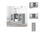Vidaxl Vetrina Grigia Sonoma 120X30,5X70 Cm In Legno - Credenze