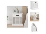 Vidaxl Comodino Bianco Lucido 43X36X50 Cm - Comodini